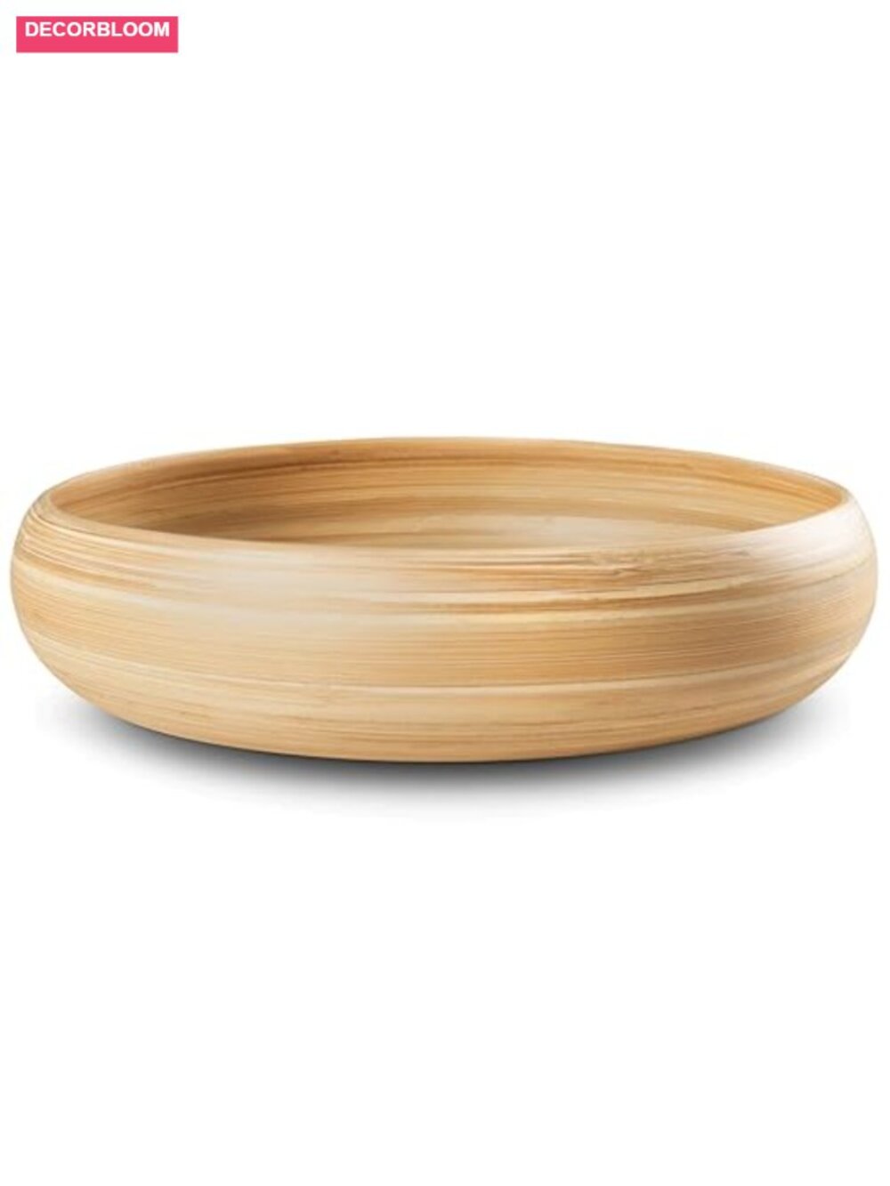 Handmade Bamboo Wooden Fruit Bowl 12in Large 130oz Salad Bowl